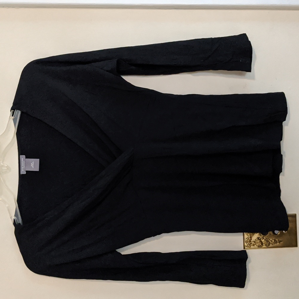 Ann Taylor V Neck Stretch Top X-Small Petite